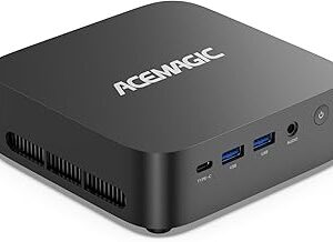 ACEMAGIC M1 PC, AMD Ryzen 7 7735HS, 24GB LPDDR5, 1TB NVMe SSD, Windows 11 Pro, Radeon 680M, 2.5Gbps LAN, WiFi 6, Triple 4K Display Office & Light Gaming