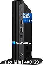 מחשב שולחני HP Mini PC לעבודה משרדית, שקט במיוחד קומפקטי, Intel i7-12700T (32GB RAM, 1TB SSD), תמיכת תצוגה 3X 4K, מקלדת חוטית ועכבר ומעמד, Windows 11 Pro