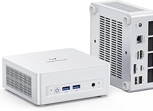 MINISFORUM UM880 Plus Mini PC AMD Ryzen 7 8845HS 8C/16T מחשב שולחני 32GB RAM 1TB SSD, HDMI/DP/USB4 8K@60Hz Output, יציאת RJ45 2.5G, יציאת Oculink, 4xיציאת USB AMD Radeon 780M גרפיקה מיקרו מחשב