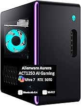 Alienware Aurora ACT1250 AI Gaming Desktop PC, GeForce RTX 5070 12GB GDDR7 | Intel Ultra 7 265F, 64GB DDR5, 1TB SSD, RGB Fans, 1000W PSU, WiFi 7, Bluetooth 5.4, RJ-45, Win 11 Pro