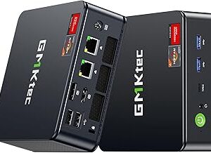 GMKtec M5 Ultra Gaming Mini PC Ryzen 7 7730U (משודרג 7430U/ 5825U), 32GB RAM 512GB SSD Dual NIC LAN 2.5GbE מחשבים שולחניים, תצוגת טריפל 4K, WiFi 6E, USB-C, BT 5.2, DP, HDMI 2.0