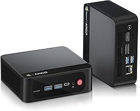 Beelink SER5 MAX Mini PC, AMD Ryzen7 6800H (8C/16T, עד 4.7 GHz), מחשב מיני 32GB LPDDR5 RAM 1TB M.2 SSD Graphics 12core 2200MHz, תומך בתצוגה משולשת 4K / HDMI+DP+Type-C/Wifi6/BT5.2, הפעלה אוטומטית