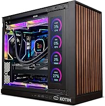 מחשב שולחני גיימינג KOTIN, Ryzen 7 9800X3D, RTX 5070 12GB, 32GB DDR5, 1TB SSD | תצוגה חכמה 11.2 אינץ', קירור נוזלי 360 מ"מ, WiFi 7, 850W 80+ זהב PSU, Windows 11 ARGB תאורה מחשב גיימינג 1440 4K